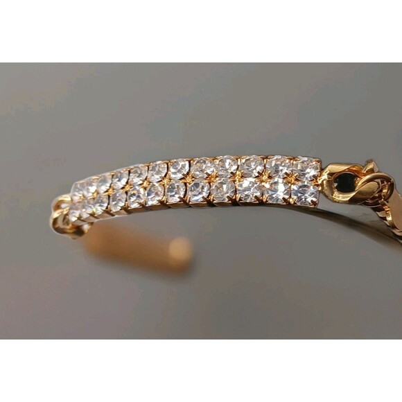 Beautiful 10" Vintage Gold Tone Avon Boot Anklet Cuban Link Bracelet - Picture 12 of 13